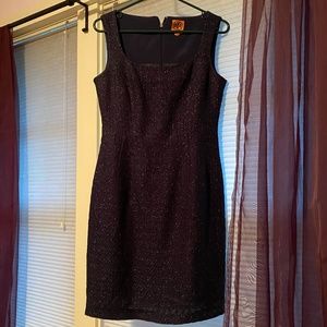 Tory Burch navy dress with sparkle- size 6- tags off but never worn
